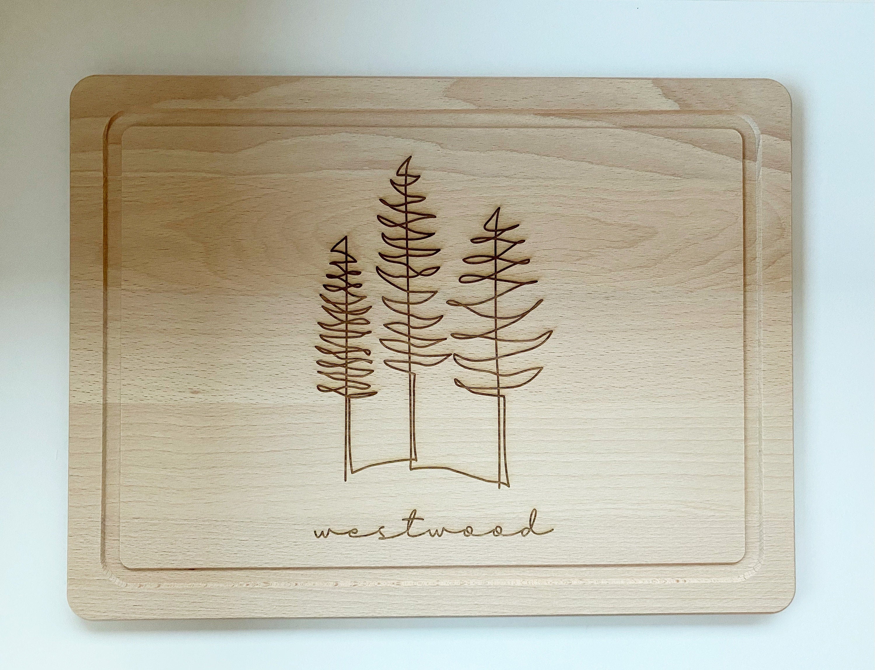 Schneidebrett Holzbrett - individuelle Gravur / Personalisiert 40x30cm