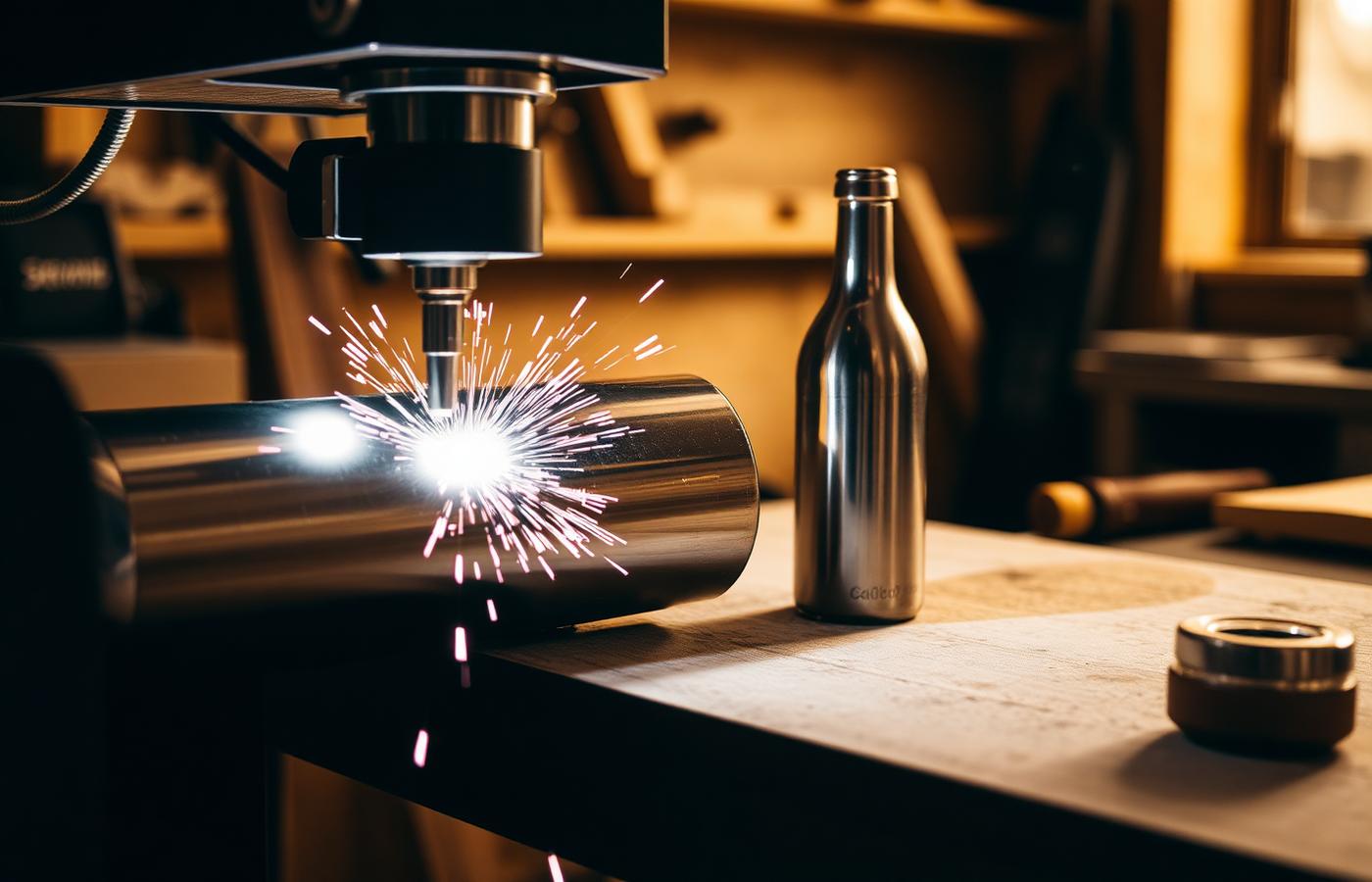 Seriengravur in der Werkstatt von Designfabrik Müller