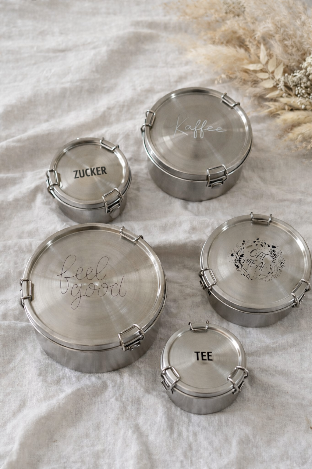 RUNDE - Brotdose / Lunchbox / Vesperdose - Edelstahl personalisiert / Name