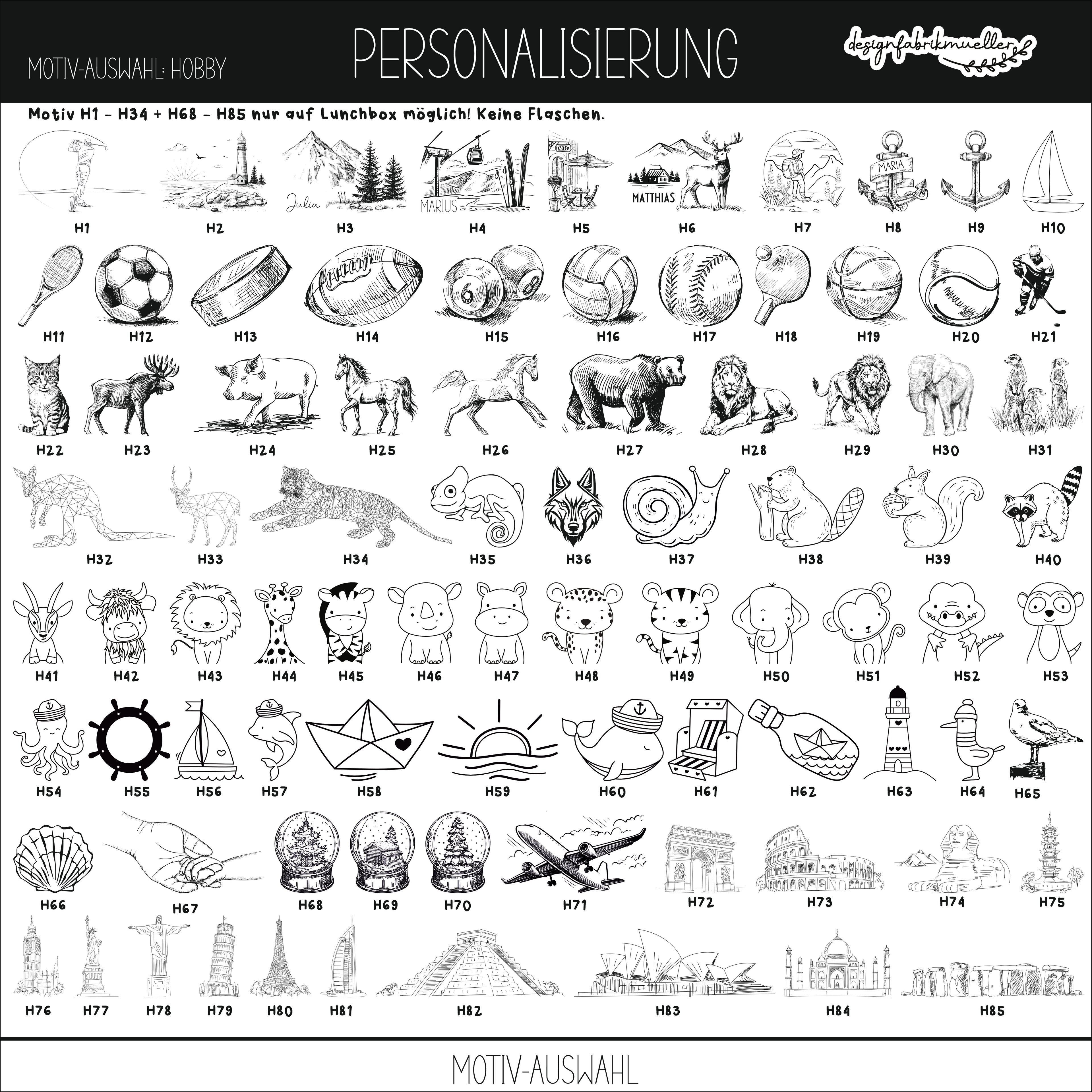 Trinkflasche Edelstahl mit Bambusdeckel schwarz, weiß, silber, grau oder olivgrün - Personalisiert