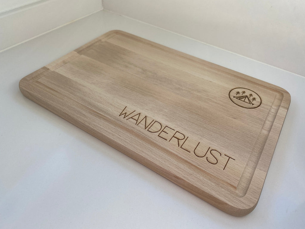 Schneidebrett Holzbrett - individuelle Gravur / Personalisiert 30x20cm