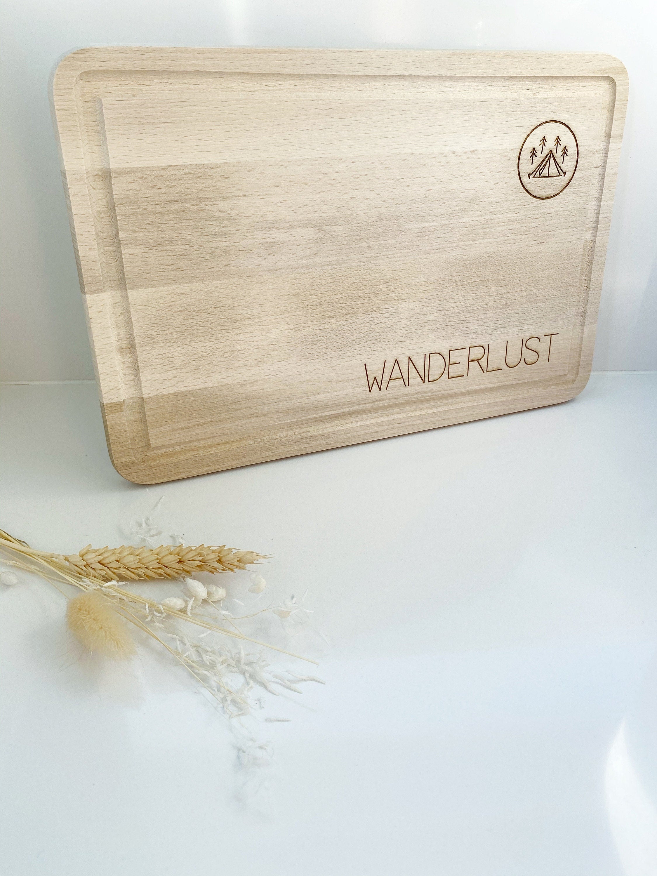 Schneidebrett Holzbrett - individuelle Gravur / Personalisiert 30x20cm