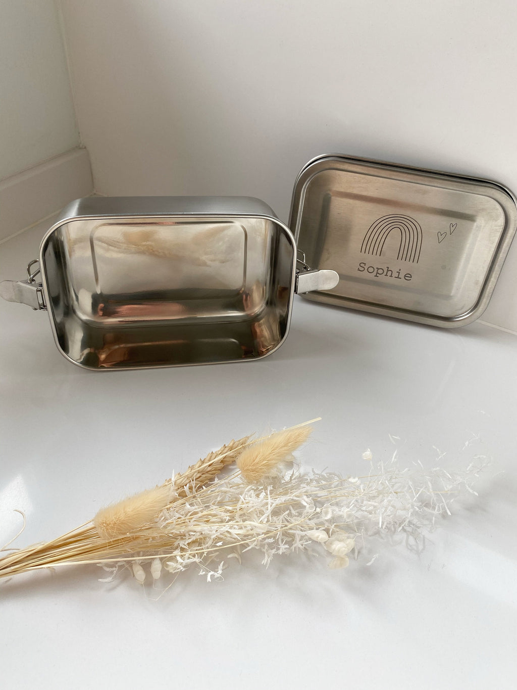 Brotdose Lunchbox Vesperdose Edelstahl personalisiert / Name