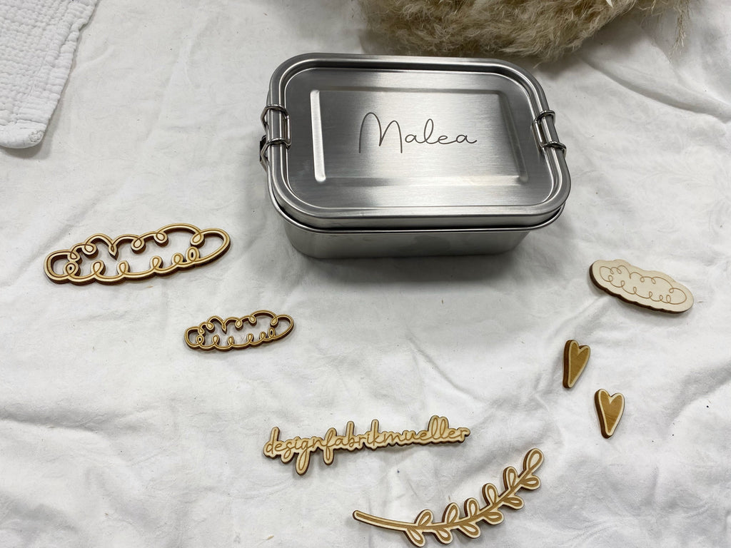 Brotdose Lunchbox Vesperdose Edelstahl personalisiert / Name