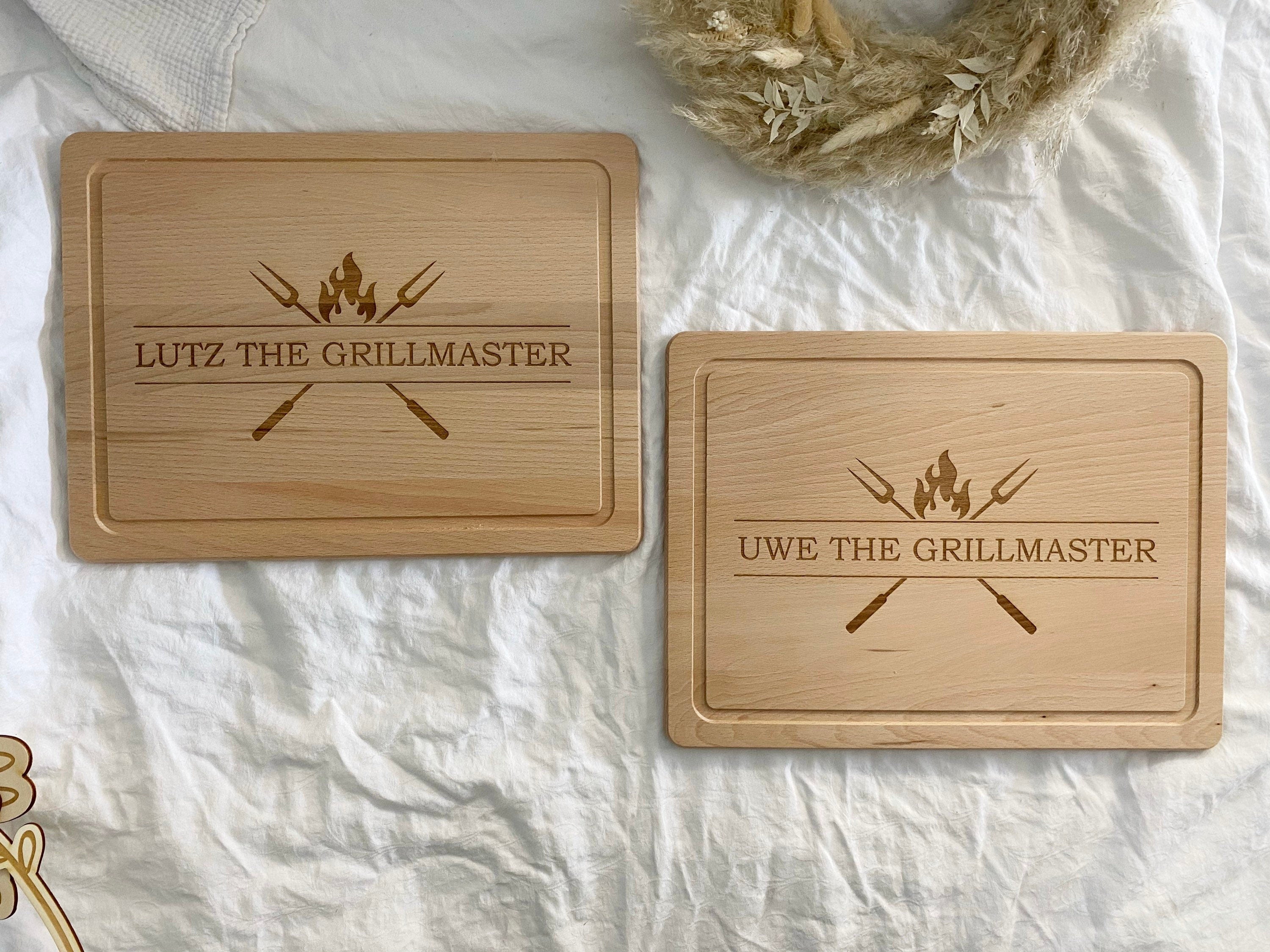 Schneidebrett Holzbrett - individuelle Gravur / Personalisiert 40x30cm